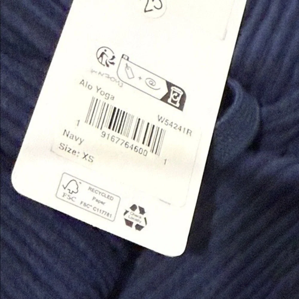 ALO‎ Muse Wide Leg Pant Navy Blue NWT XS